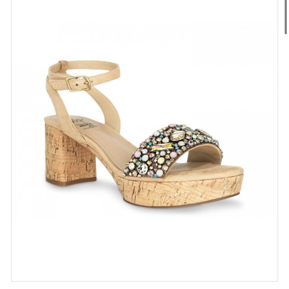 Impo Norann Bling Embellished Tan Sandals NWOT